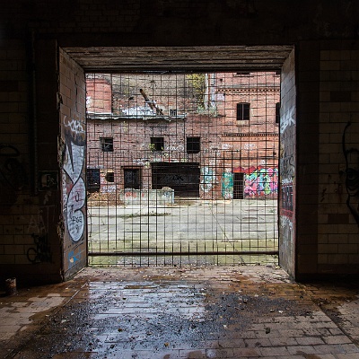 versperrter Ausgang : Abandoned, Brauerei, Bärenquell, Industrie