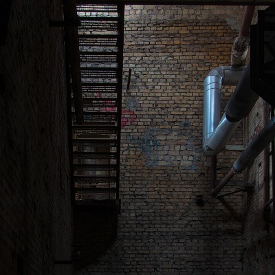 alte Metalltreppe : Abandoned, Brauerei, Bärenquell, Industrie