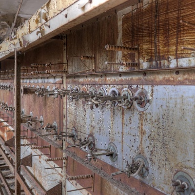 die elektrischen Anschlüsse aus alter Zeit : Brotfabrik, Oranienburg