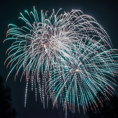 Feuerwerk in Berlin : Feuerwerk, Nacht