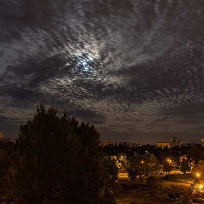 Nacht über Berlin-Marzahn : Mond, Nacht