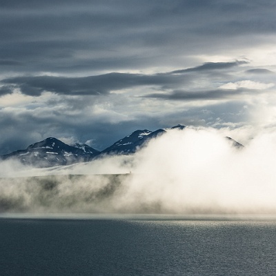 abends, in den Fjorden