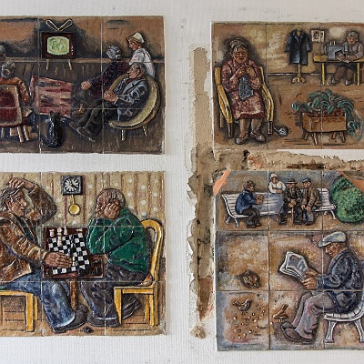 Wandkeramik : Lost Place, Pflegeheim